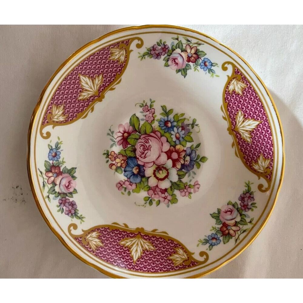 Cup & Saucer Crown Trent Richmond England Fine Bone China Floral Pattern - Picture 2 of 6